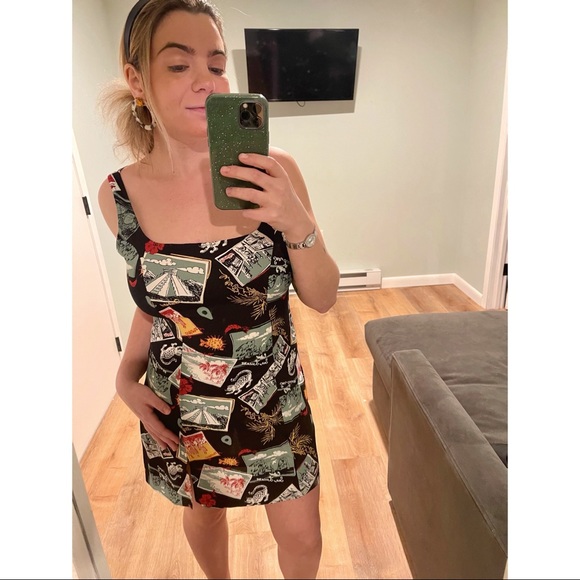 NWT Reformation Noha Postcard Pattern Mini Dress - Picture 2 of 7